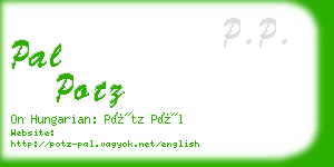 pal potz business card